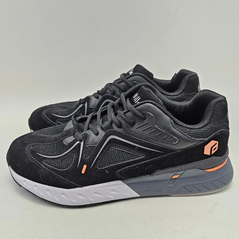 FitVille Rebound Core Mens 11W Black Walking Sneakers TW-RCV120230905M NWT Wide